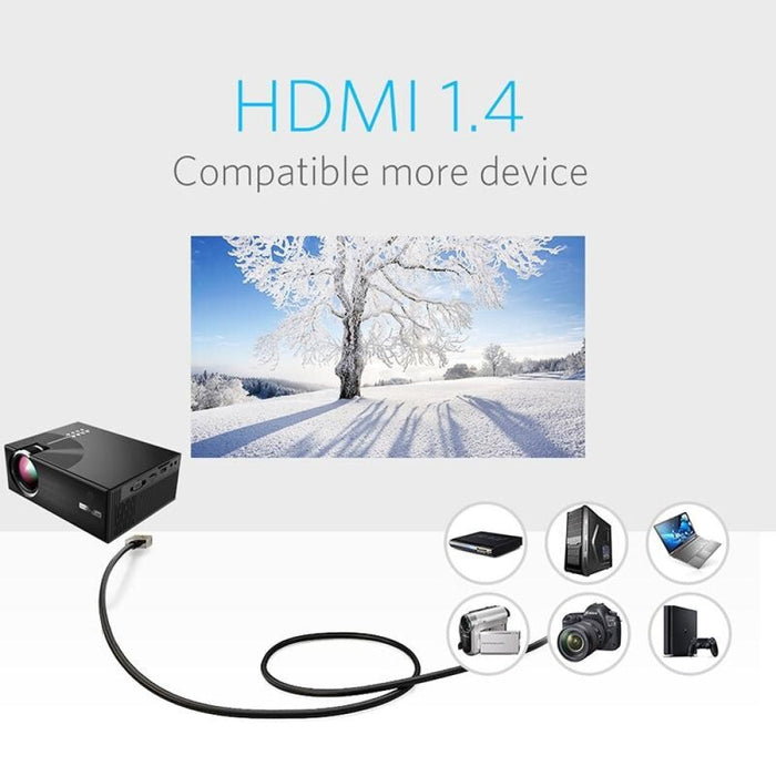 C7 1800 Lumens 800 X 480 720P 1080P Hd Wifi Smart Projector Supports Hdmi / Usb / Vga / Av