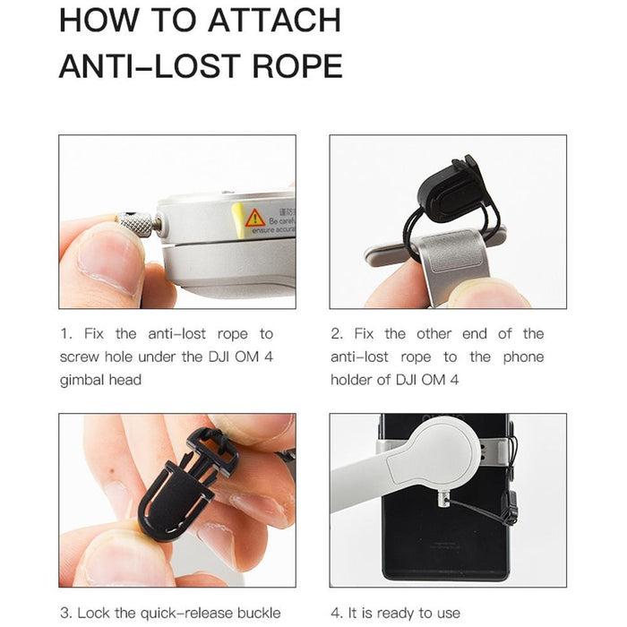 Phone Holder Clip Anti Lost Rope Strap Drop For Dji Om4/