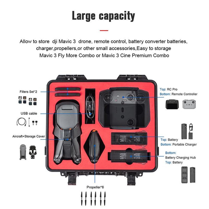 1110290 Abs Waterproof Shockproof Suitcase Storage Box