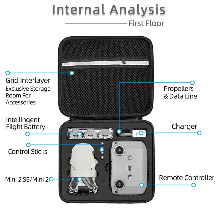 For Dji Mini 2 Se Square Shockproof Hard Case Carrying