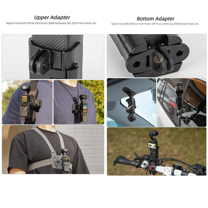 Foldable Dual Hooks Adapter for Dji Pocket 3 - Protective
