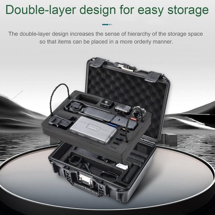 Waterproof Tsa Lock Suitcase For Dji Osmo Pocket Black