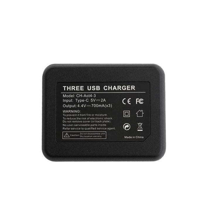 Tri-slot Charger for Dji Action Batteries