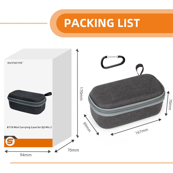 B770 Mini Carrying Case For Dji Mic 2 Wireless Microphone