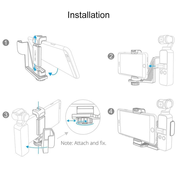 Mobile Phone Fixing Bracket Clip Set For Dji Pocket