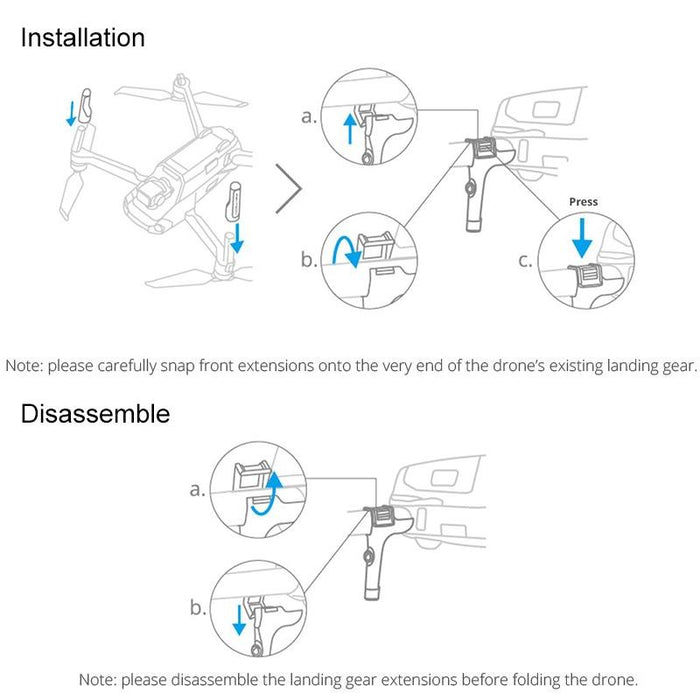 Portable Heightened Landing Gear for Dji Mavic Air 2