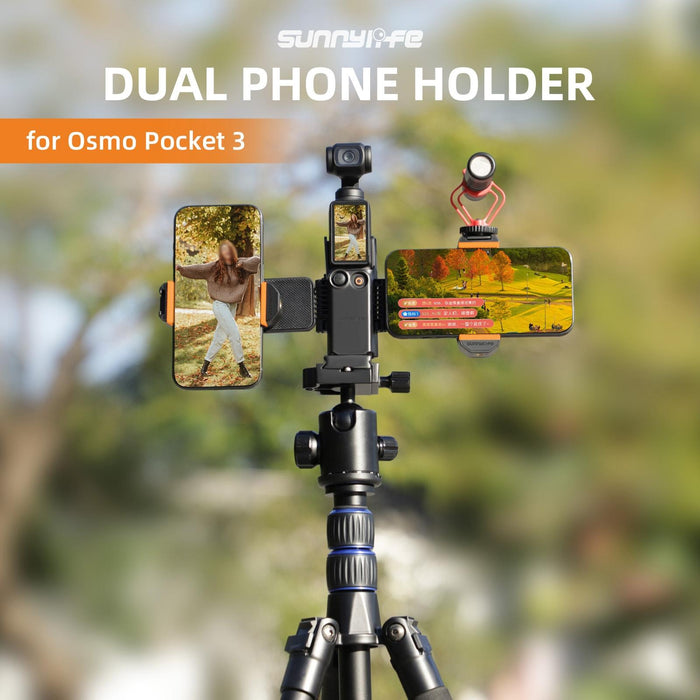 Zj756 Dual Phone Clamp Holder For Dji Pocket 3