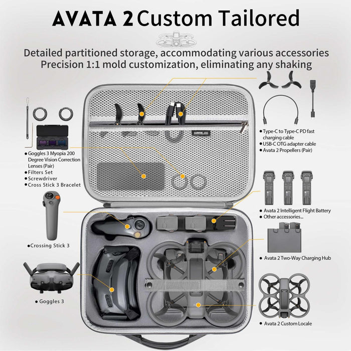 Avata 2 Drone Messenger Bag - Compact Storage Solution
