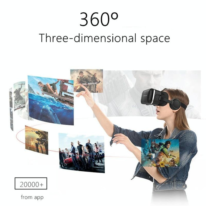 3d Vr Glasses Hifi Headset For 3.5 - 6.0 Inch Smartphones