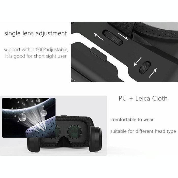 3d Vr Glasses Hifi Headset For 3.5 - 6.0 Inch Smartphones