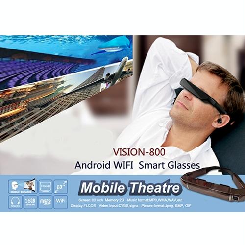 Android 4.4 1Gb & 2Gb Super Smart Retina Glasses 3D Vr Virtual Reality Headsets With 5.0Mp Camera