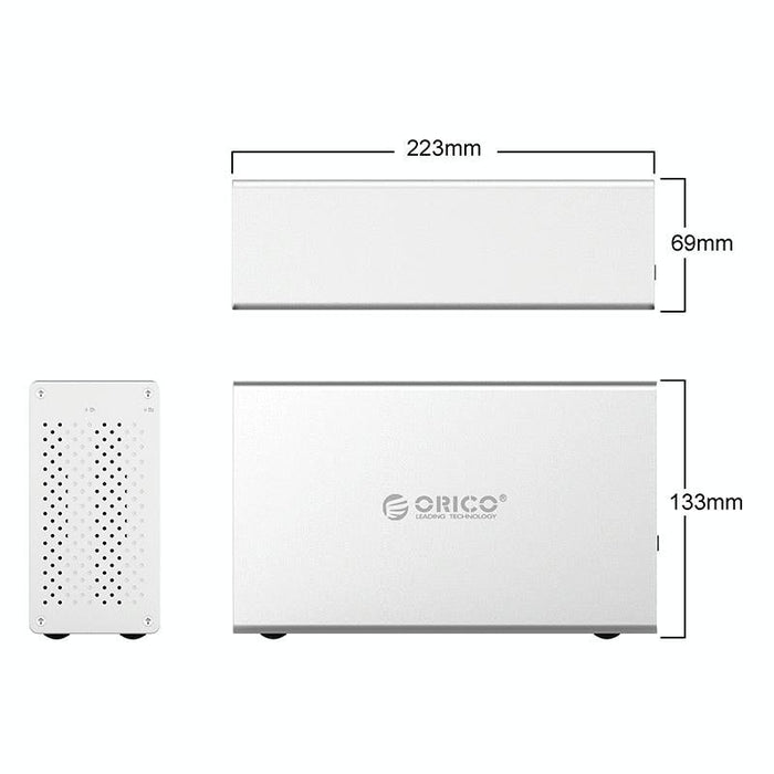 20tb Usb c Dual Bay Hdd/ssd Enclosure