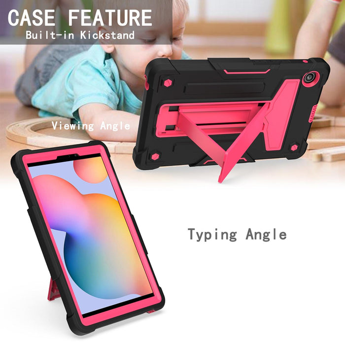 T-Shaped Bracket Contrast Colour Shockproof Pc + Silicone Protective Case
