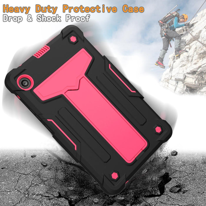 T-Shaped Bracket Contrast Colour Shockproof Pc + Silicone Protective Case