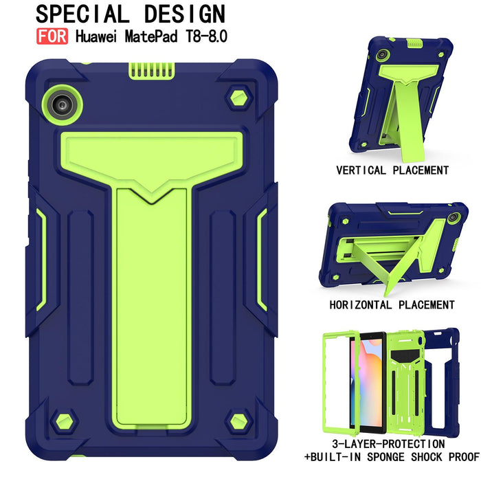 T-Shaped Bracket Contrast Colour Shockproof Pc + Silicone Protective Case