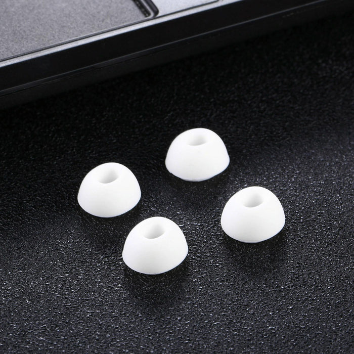 2 Pairs Soft Silicone Ear Caps With Net For Airpods Earphones - S