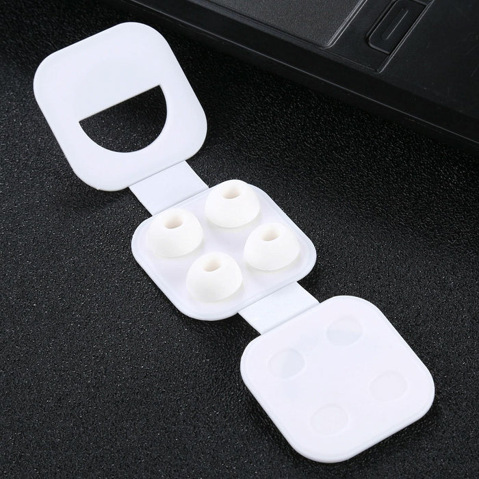 2 Pairs Soft Silicone Ear Caps With Net For Airpods Earphones - S