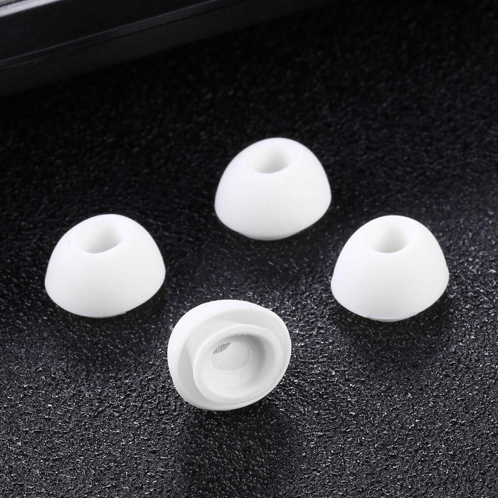 Soft Silicone Ear Caps For Airpods - 2 Pairs With Net