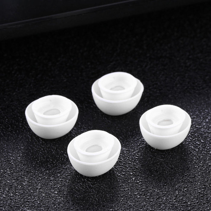 Soft Silicone Ear Caps For Airpods - 2 Pairs With Net