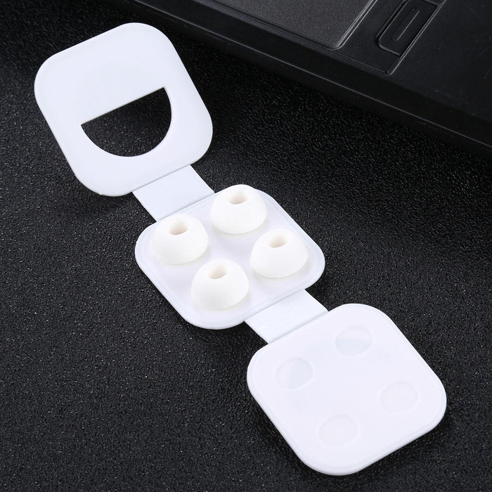 Soft Silicone Ear Caps For Airpods - 2 Pairs With Net