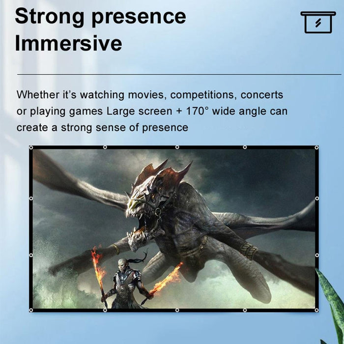 60 Folding Projector Curtain - 4 3 120x90cm Area - Milk