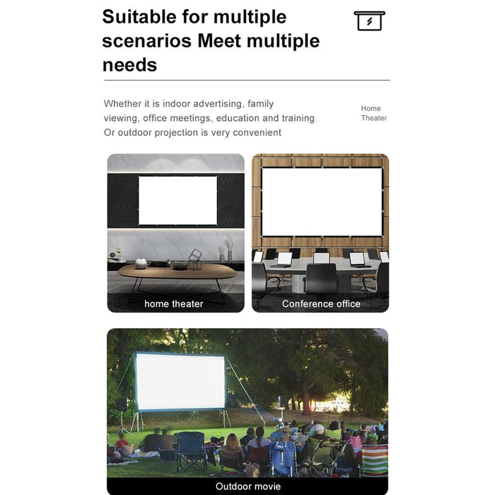 60 Folding Projector Curtain - 4 3 120x90cm Area - Milk