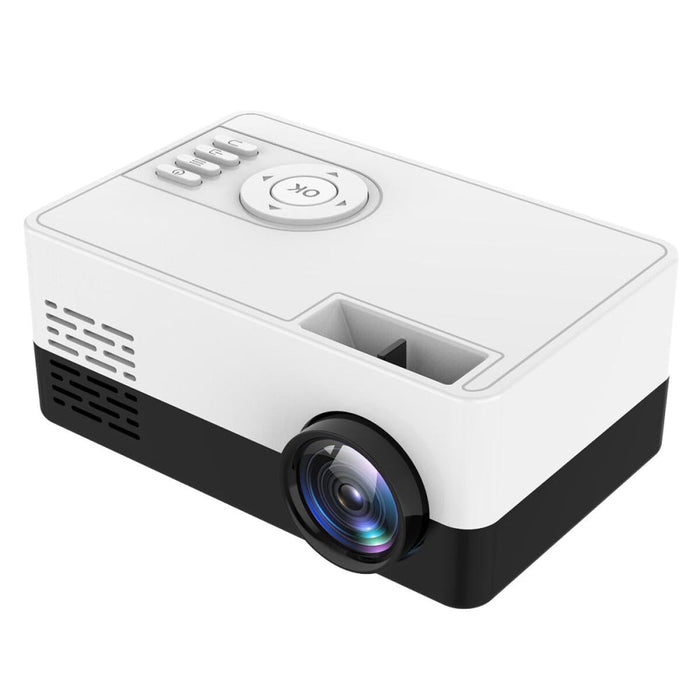 J15 1920 X 1080P Hd Household Mini Led Projector With Tripod Mount Supports Av / Hdmi X 1 / Usb X1 / Tf X 1