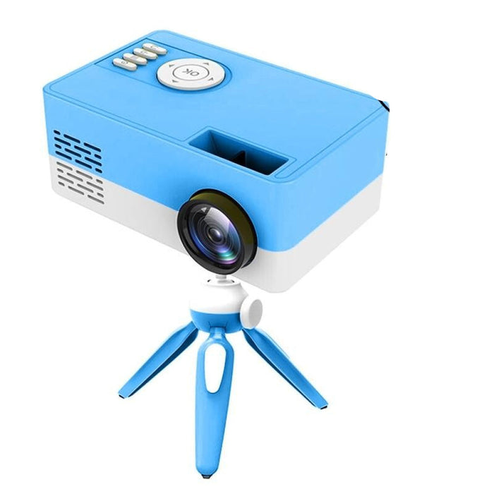 J15 1920 X 1080P Hd Household Mini Led Projector With Tripod Mount Supports Av / Hdmi X 1 / Usb X1 / Tf X 1