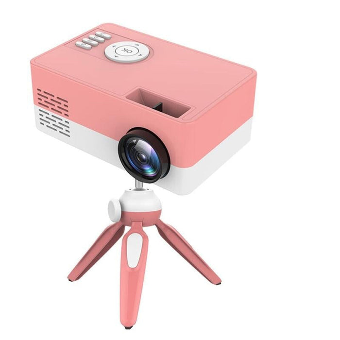 J15 1920 X 1080P Hd Household Mini Led Projector With Tripod Mount Supports Av / Hdmi X 1 / Usb X1 / Tf X 1