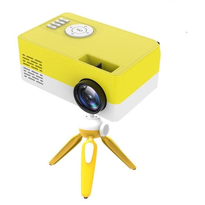 J15 1920 X 1080P Hd Household Mini Led Projector With Tripod Mount Supports Av / Hdmi X 1 / Usb X1 / Tf X 1