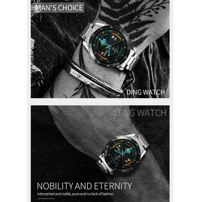 1.3 Inch Full-Fit Round Screen Smart Watch Support Sleep Monitor / Heart Rate Monitor / Temperature Monitoring Black