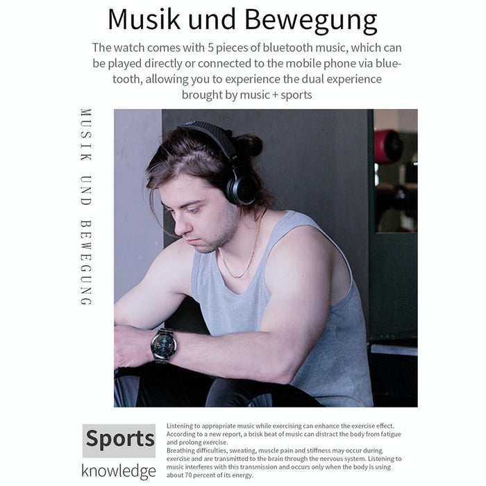 1.3 Inch Full-Fit Round Screen Smart Watch Support Sleep Monitor / Heart Rate Monitor / Temperature Monitoring Black