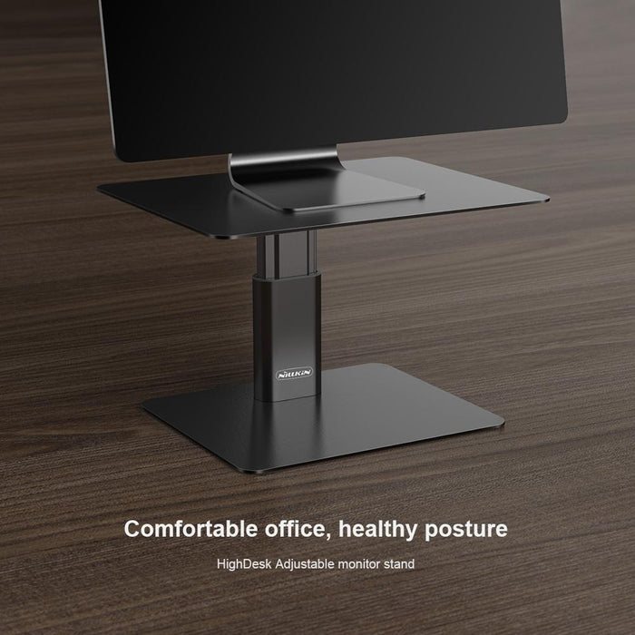 Adjustable High Desk Laptop Monitor Stand Holder Black