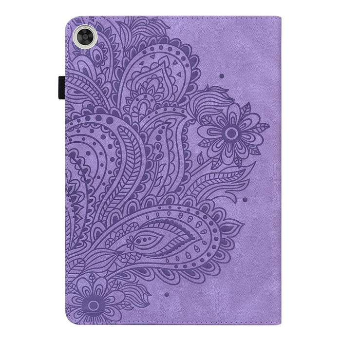 Peacock Embossed Pattern Tpu + Pu Horizontal Flip Leather Case With Holder & Card Slots & Wallet & Sleep / Wake-Up Function