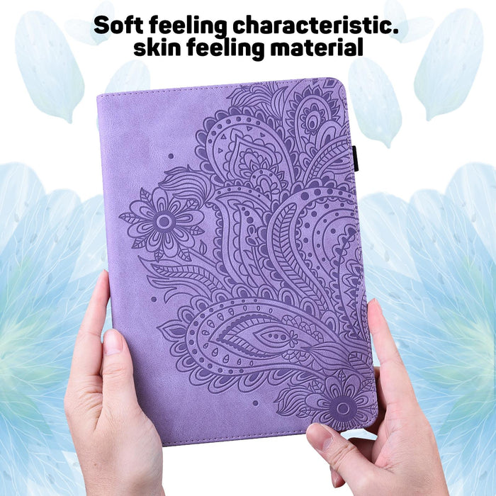 Peacock Embossed Pattern Tpu + Pu Horizontal Flip Leather Case With Holder & Card Slots & Wallet & Sleep / Wake-Up Function