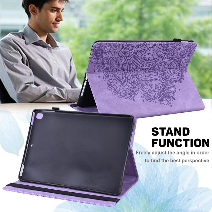 Peacock Embossed Pattern Tpu + Pu Horizontal Flip Leather Case With Holder & Card Slots & Wallet & Sleep / Wake-Up Function