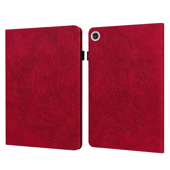 Peacock Embossed Pattern Tpu + Pu Horizontal Flip Leather Case With Holder & Card Slots & Wallet & Sleep / Wake-Up Function