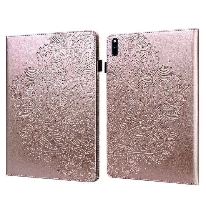 Peacock Embossed Pattern Tpu + Pu Horizontal Flip Leather Case With Holder & Card Slots & Wallet & Sleep / Wake-Up Function