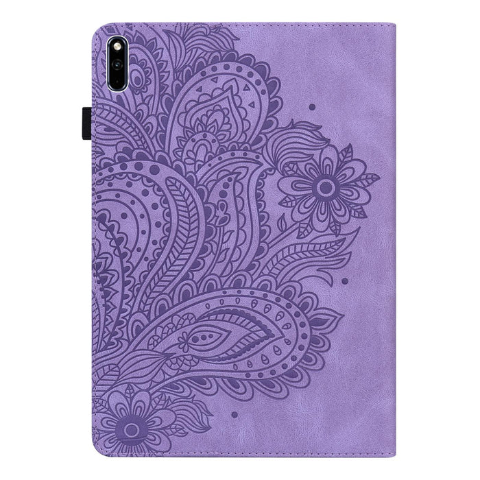 Peacock Embossed Pattern Tpu + Pu Horizontal Flip Leather Case With Holder & Card Slots & Wallet & Sleep / Wake-Up Function