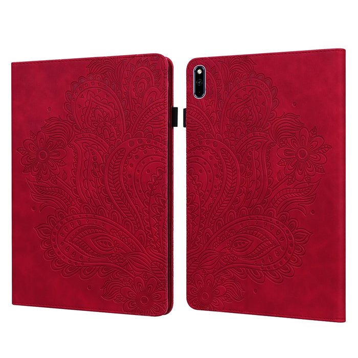 Peacock Embossed Pattern Tpu + Pu Horizontal Flip Leather Case With Holder & Card Slots & Wallet & Sleep / Wake-Up Function