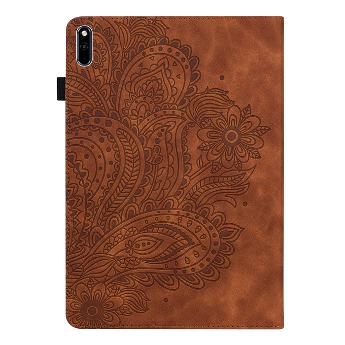 Peacock Embossed Pattern Tpu + Pu Horizontal Flip Leather Case With Holder & Card Slots & Wallet & Sleep / Wake-Up Function