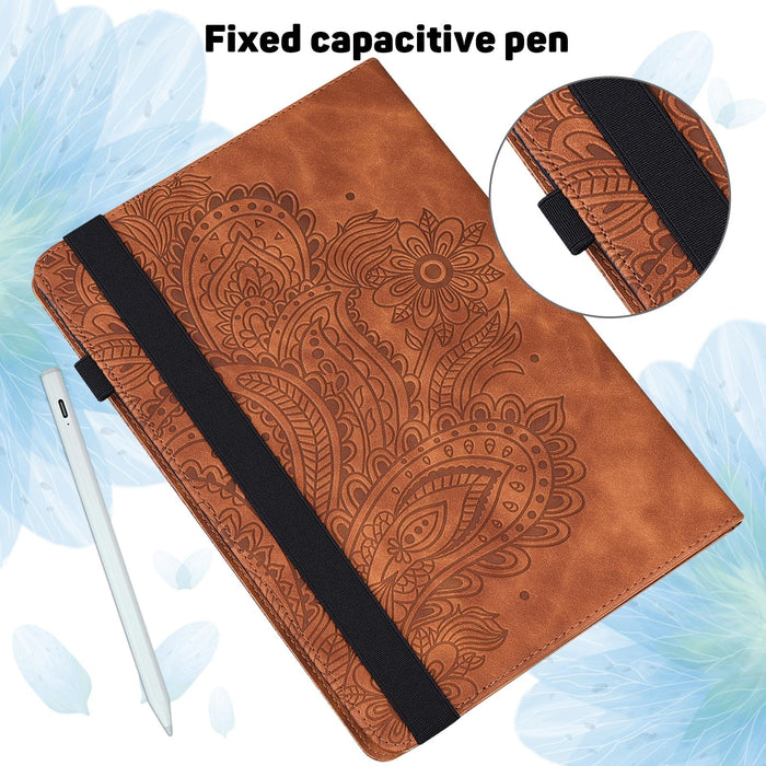 Peacock Embossed Pattern Tpu + Pu Horizontal Flip Leather Case With Holder & Card Slots & Wallet & Sleep / Wake-Up Function