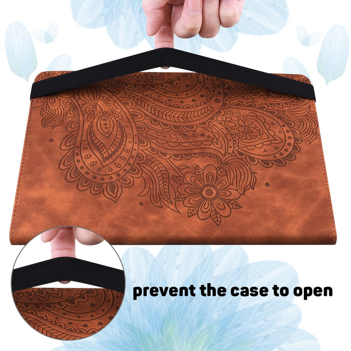 Peacock Embossed Pattern Tpu + Pu Horizontal Flip Leather Case With Holder & Card Slots & Wallet & Sleep / Wake-Up Function