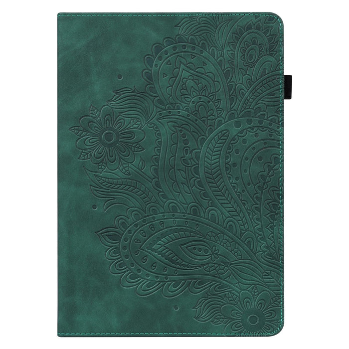 Peacock Embossed Pattern Tpu + Pu Horizontal Flip Leather Case With Holder & Card Slots & Wallet & Sleep / Wake-Up Function