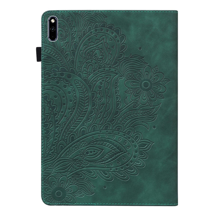 Peacock Embossed Pattern Tpu + Pu Horizontal Flip Leather Case With Holder & Card Slots & Wallet & Sleep / Wake-Up Function