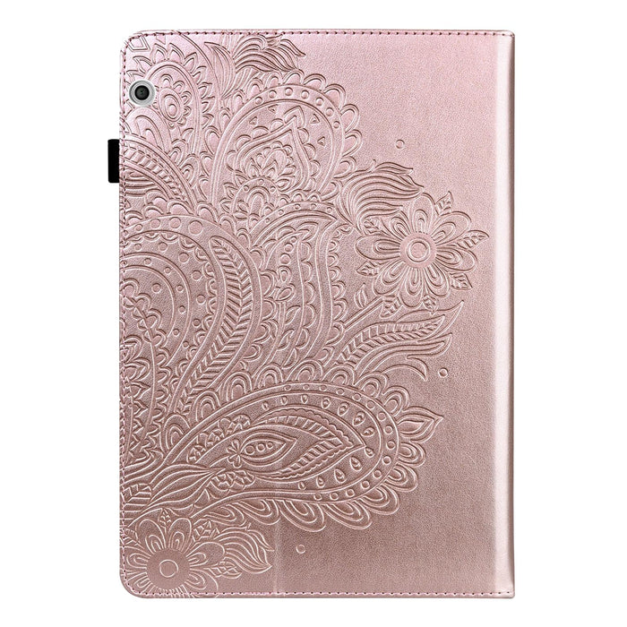 Peacock Embossed Pattern Tpu + Pu Horizontal Flip Leather Case With Holder & Card Slots & Wallet & Sleep / Wake-Up Function