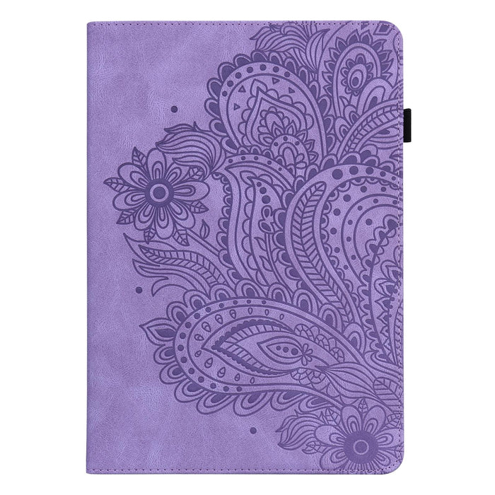 Peacock Embossed Pattern Tpu + Pu Horizontal Flip Leather Case With Holder & Card Slots & Wallet & Sleep / Wake-Up Function