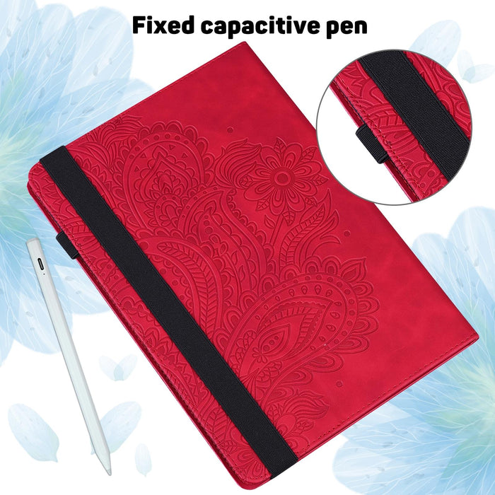 Peacock Embossed Pattern Tpu + Pu Horizontal Flip Leather Case With Holder & Card Slots & Wallet & Sleep / Wake-Up Function