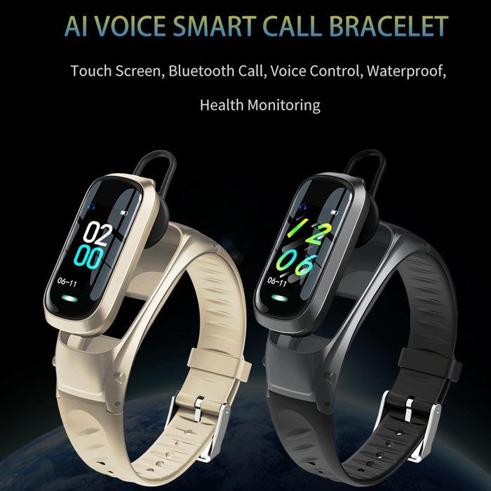 Smart Bracelet With Ai Voice Sleep & Heart Rate Monitoring Call Rejection