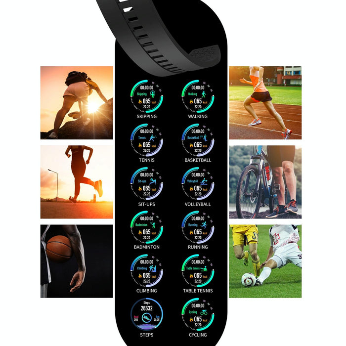 Touch Screen Ip67 Waterproof Smart Bracelet Blood Oxygen Bluetooth Call Heart Rate Steel Strap